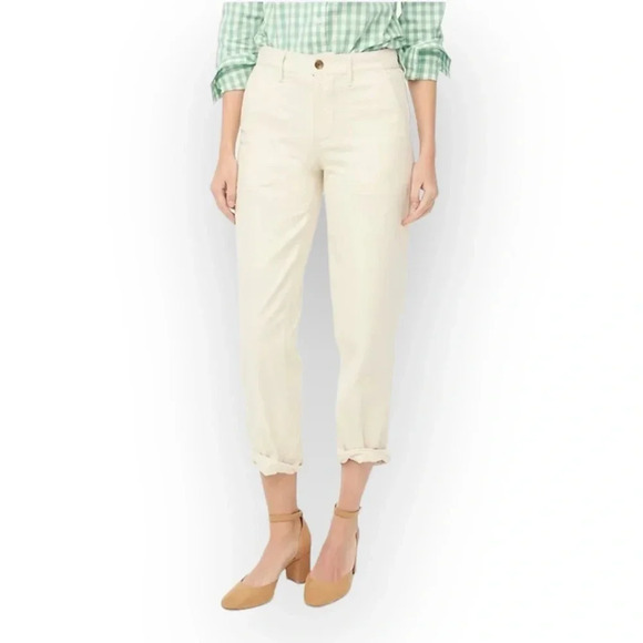 J. Crew Cotton Camp Pant Cream Size 4 - Picture 1 of 11